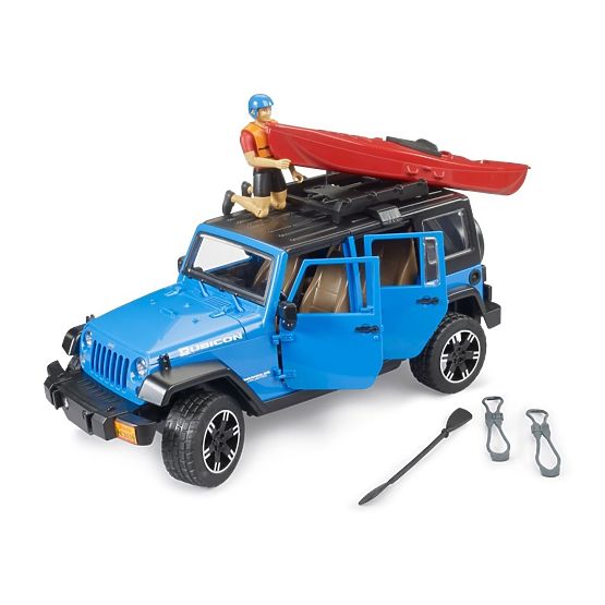 Bruder Jeep Wrangler Rubicon with Kayak and Figure 1:16