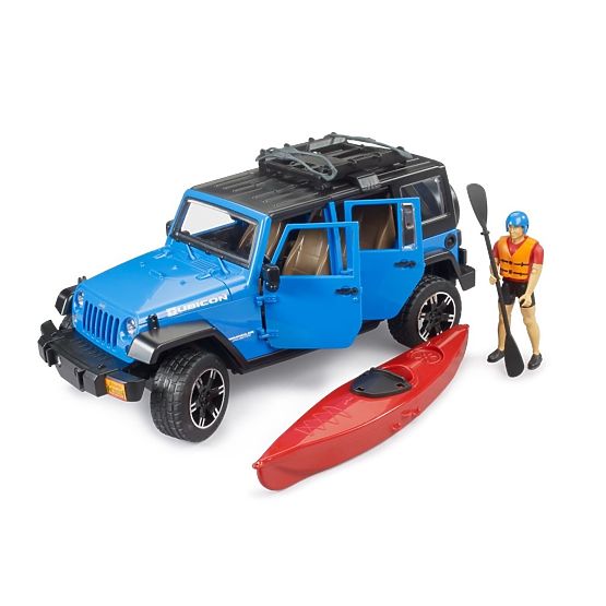 Bruder Jeep Wrangler Rubicon with Kayak and Figure 1:16