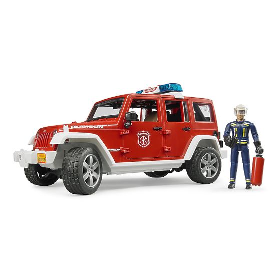 Bruder Red Fire JEEP WRANGLER with Figure and Accessories