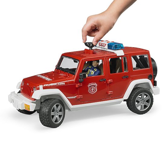 Bruder Red Fire JEEP WRANGLER with Figure and Accessories