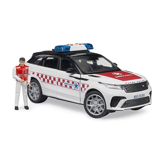 Bruder Rescue Medical Vehicle Range Rover Velar with Driver