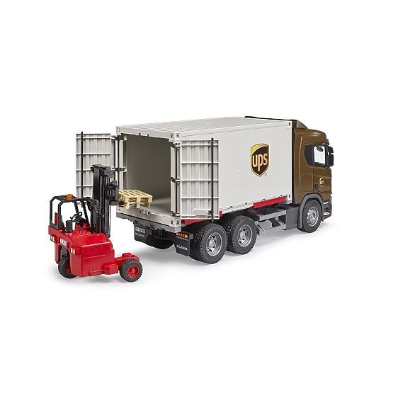 Bruder Scania UPS Logistics Truck with Forklift