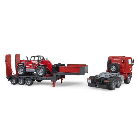 Bruder Truck with Trailer MAN TGA and Manitou Telescopic Loader