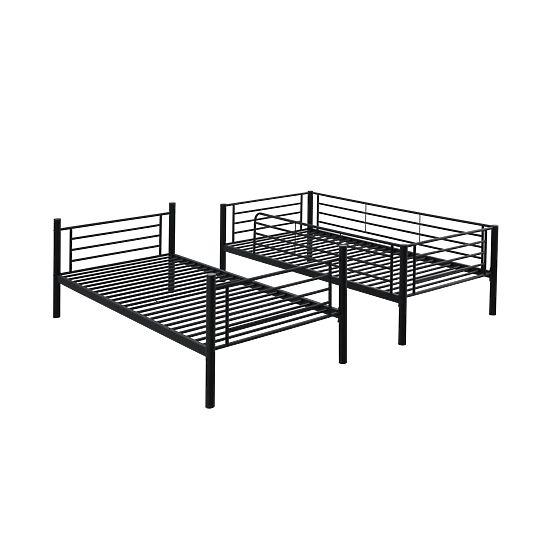  Two-story metal bed BUNKY 200x90 cm - black