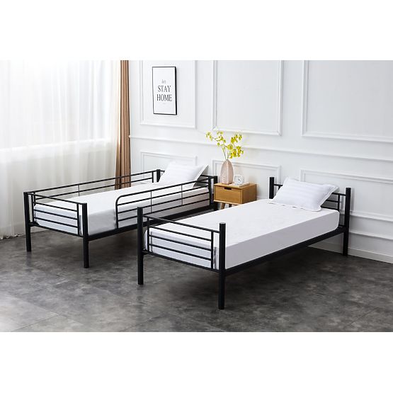  Two-story metal bed BUNKY 200x90 cm - black