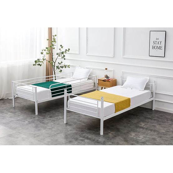 Metal bunk bed BUNKY 200x90 cm - white