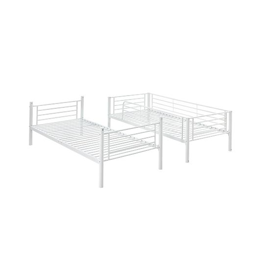 Metal bunk bed BUNKY 200x90 cm - white