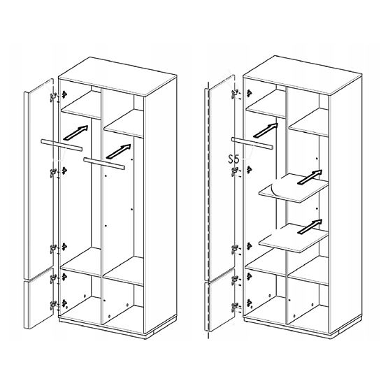 Cabinet 2-dveřová Evado