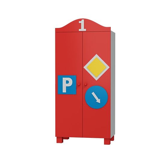 Cabinet AUTO with decorations (transport brand)- two-door