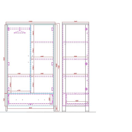 Cabinet Manhattan - grey