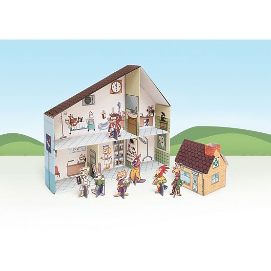 Cardboard veterinary clinic