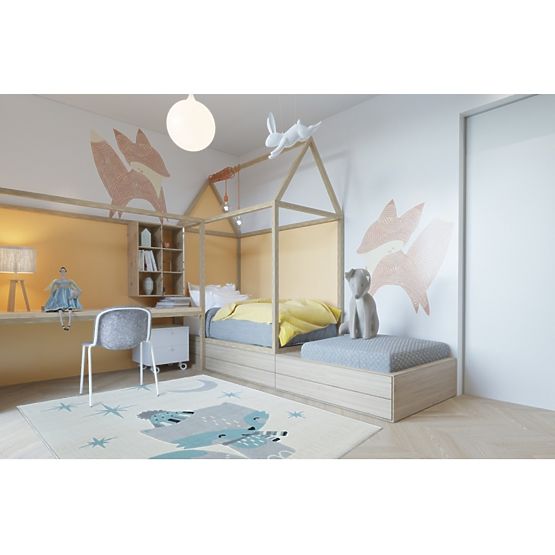 Children's rug Fox - cream