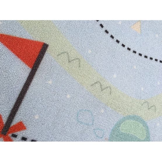 Children's rug Treasure Map - blue