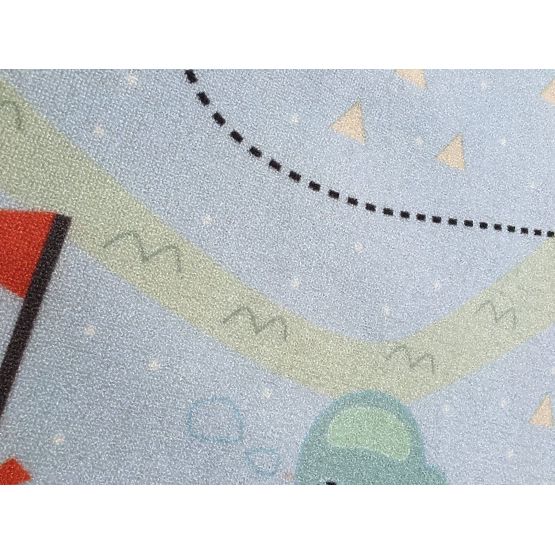 Children's rug Treasure Map - blue