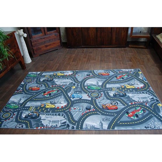 CARS Children's Rug - Grey Streets