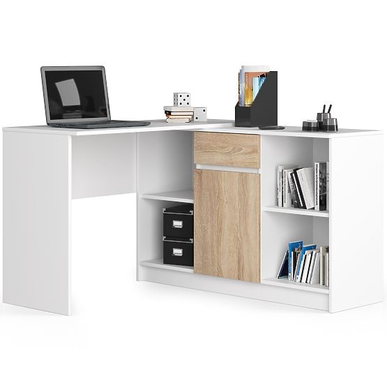 CHEST OF DRAWERS B-17 120 cm 1 DRAWER 1 DOOR PK WHITE / SONOMA