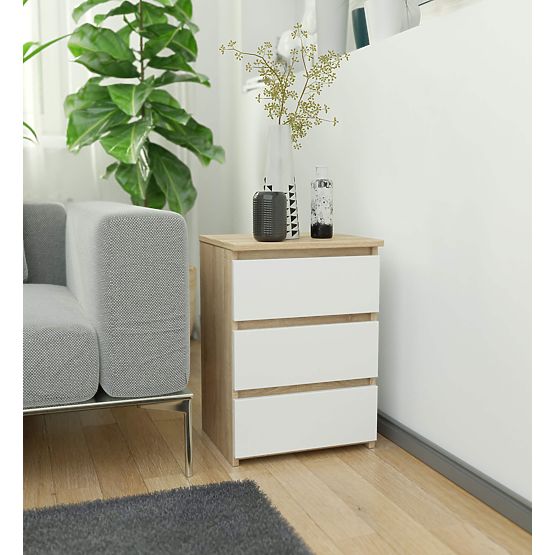 CHEST OF DRAWERS CL3/40 PK OAK SONOMA / WHITE
