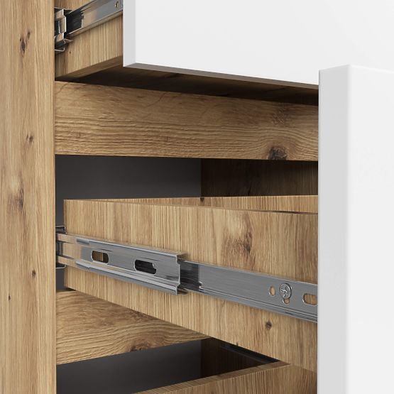 CHEST OF DRAWERS CL4 PK ARTISAN OAK / WHITE