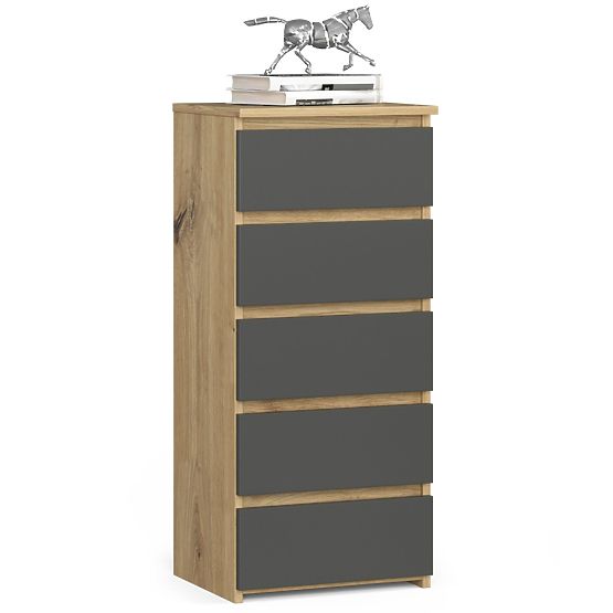 CHEST OF DRAWERS CL5 PK ARTISAN OAK / GRAY
