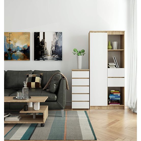 CHEST OF DRAWERS CL5 PK OAK SONOMA / WHITE