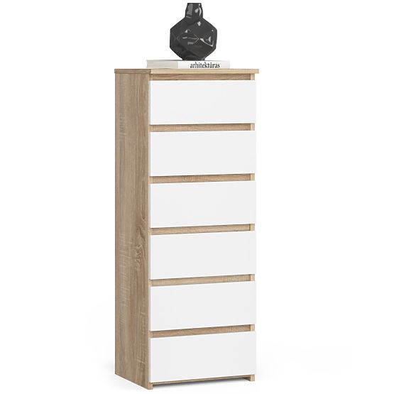 CHEST OF DRAWERS CL6 PK OAK SONOMA / WHITE