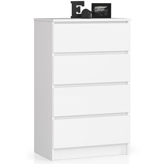 CHEST OF DRAWERS K 60 cm 4 DRAWERS WHITE