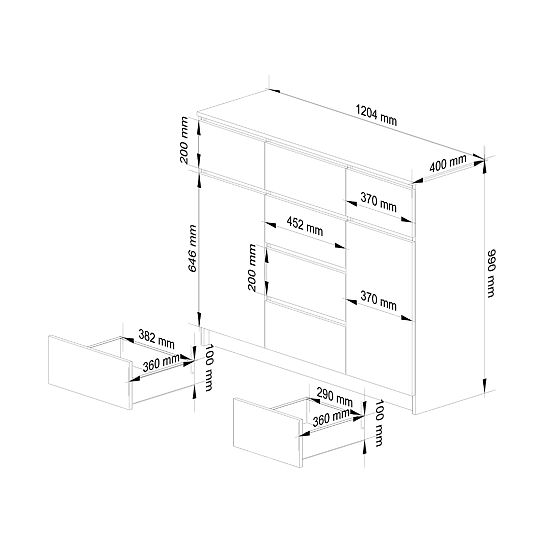 CHEST OF DRAWERS K017 CLP PK WHITE