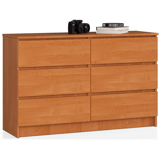 CHEST OF DRAWERS K120 6 DRAWERS CLP PK ALDER