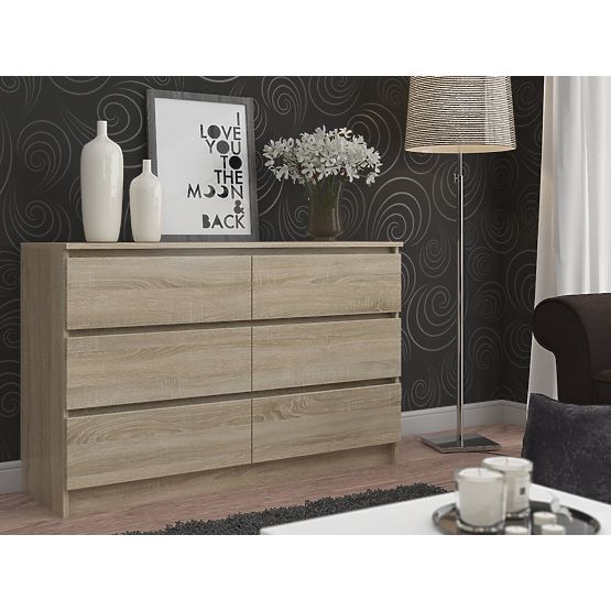 CHEST OF DRAWERS K120 6SZ CLP PK OAK SONOMA