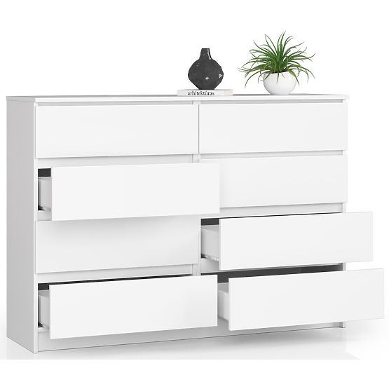 CHEST OF DRAWERS K140 8SZ CLP PK WHITE