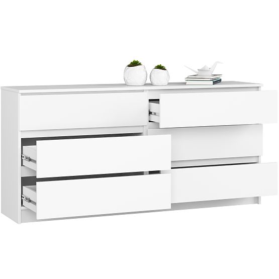 CHEST OF DRAWERS K160 6SZ CLP PK WHITE