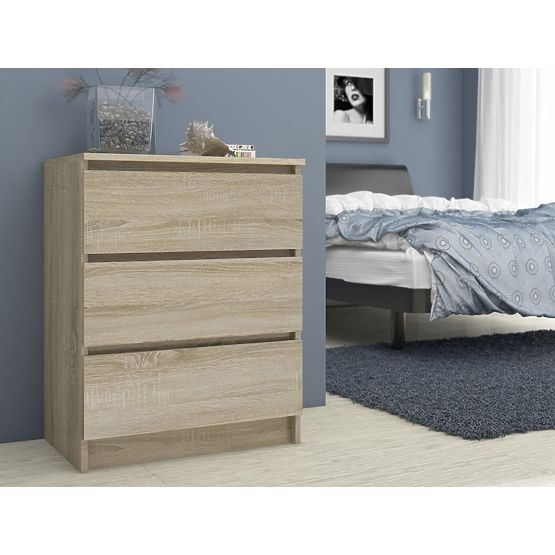 CHEST OF DRAWERS K60 3SZ CLP PK OAK SONOMA