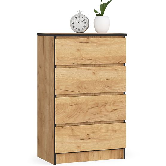 CHEST OF DRAWERS K60 4SZ CLP PK CRAFT OAK