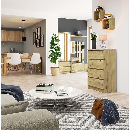 CHEST OF DRAWERS K60 4SZ PK OAK ARTISAN