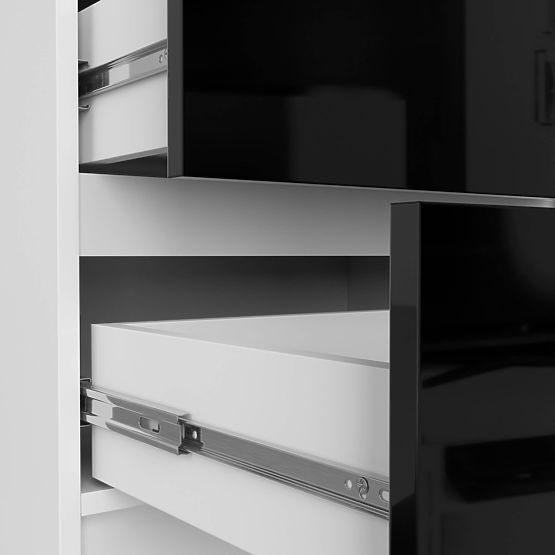 CHEST OF DRAWERS K60 5SZ CLP PK BLACK GLOSS