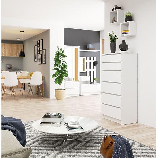 CHEST OF DRAWERS K60 6SZ CLP PK WHITE