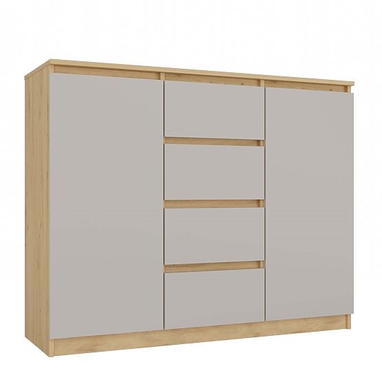 Chest of Drawers Malwa 2D4S 120 OAK ARTISAN CASHMERE BEIGE