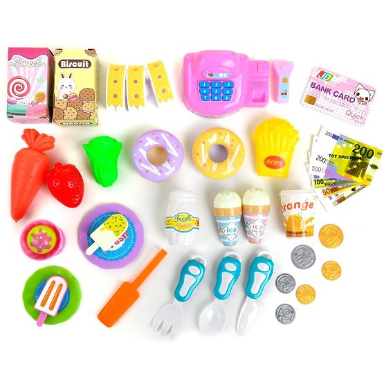 Childlike players set Ice cream stand