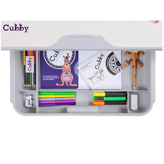 Childlike writing table + chair Cubby Lupine - gray