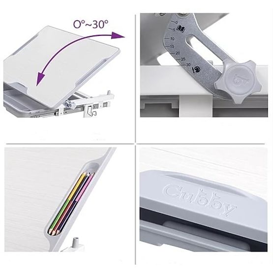 Childlike writing table + chair Cubby Lupine - gray