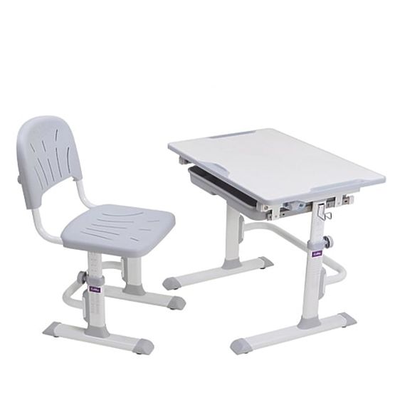 Childlike writing table + chair Cubby Lupine - gray
