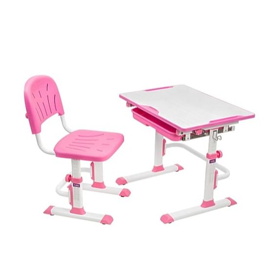 Childlike writing table + chair Cubby Lupine - pink