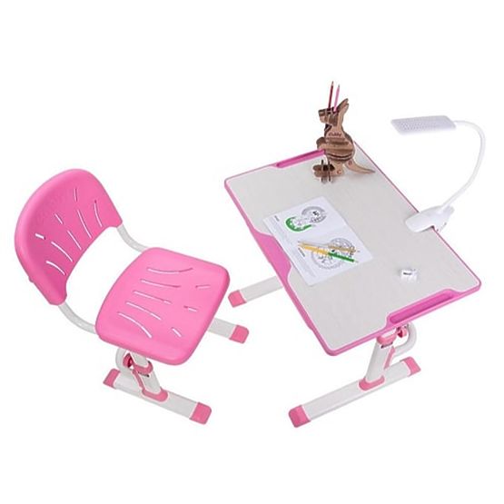 Childlike writing table + chair Cubby Lupine - pink