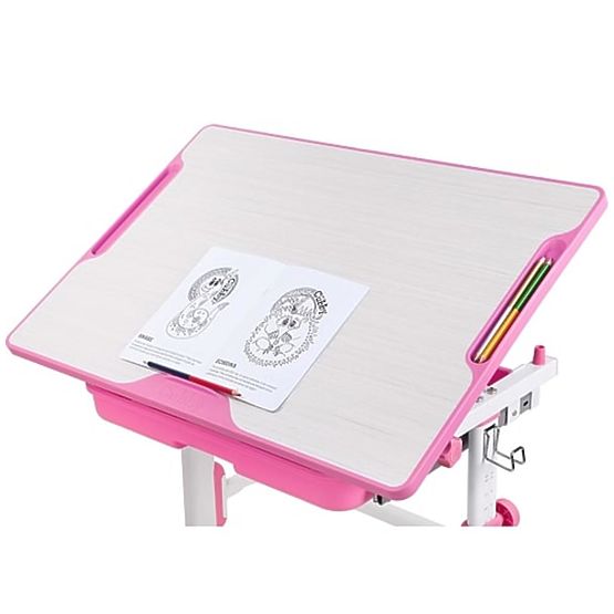 Childlike writing table + chair Cubby Lupine - pink