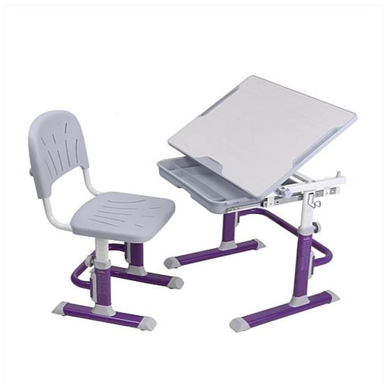 Childlike writing table + chair Cubby Lupine - violet