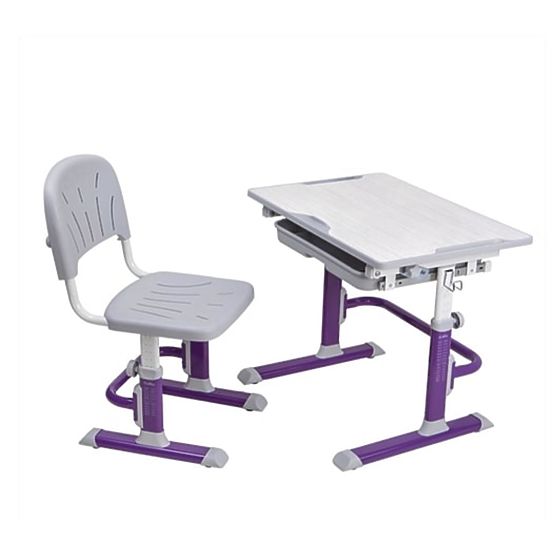 Childlike writing table + chair Cubby Lupine - violet
