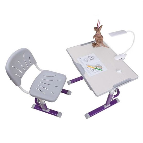 Childlike writing table + chair Cubby Lupine - violet