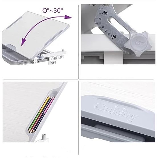 Childlike writing table + chair Cubby Lupine - violet