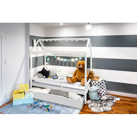 Children's House Bed Paul - White
