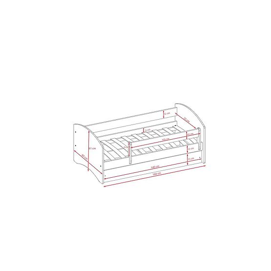 Children's Bed with Guardrail Ourbaby - Princess with Horse - White